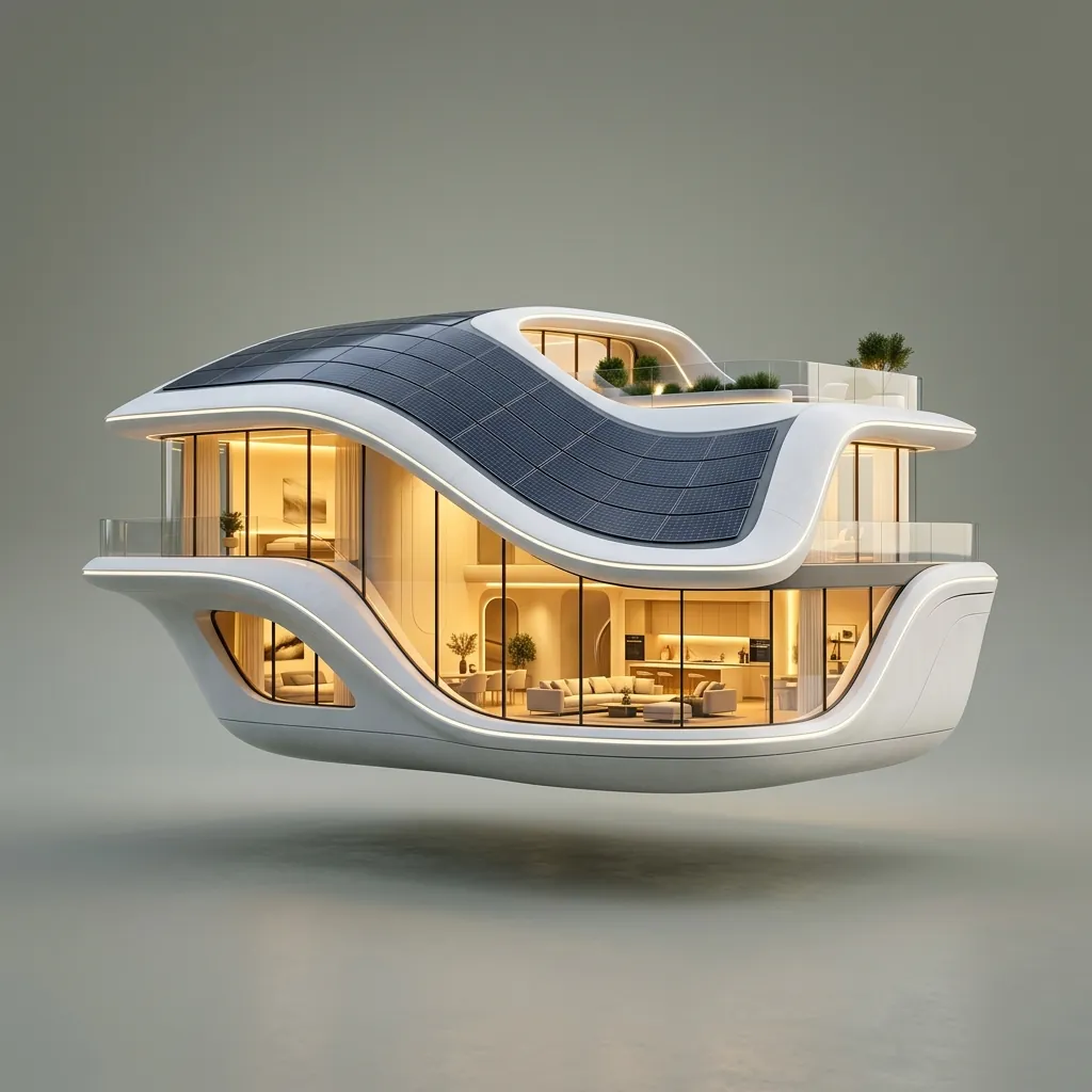 Illuminated 3D Solar Home